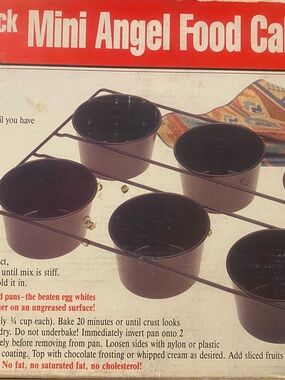 Mini Angel Food Cake Pans - Black